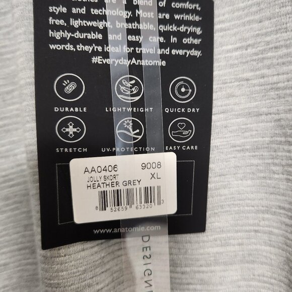 Anatomie NWT Jolly Gray Sport Office Skort Skirt XL - Picture 6 of 8
